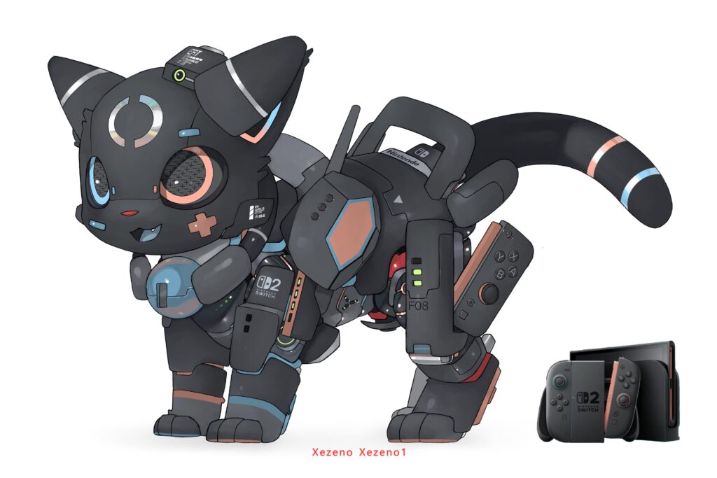 Switch 2 Cat fanart by me