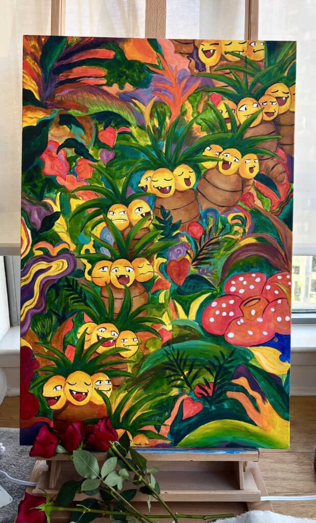 Painted the Exeggutor full art TCG mobile game!