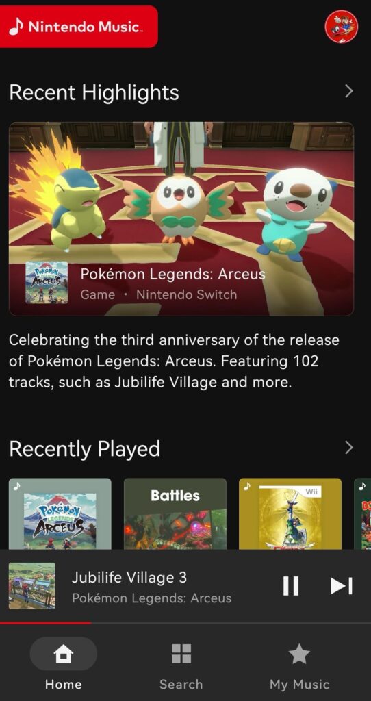 Legends Arceus on Nintendo Music!