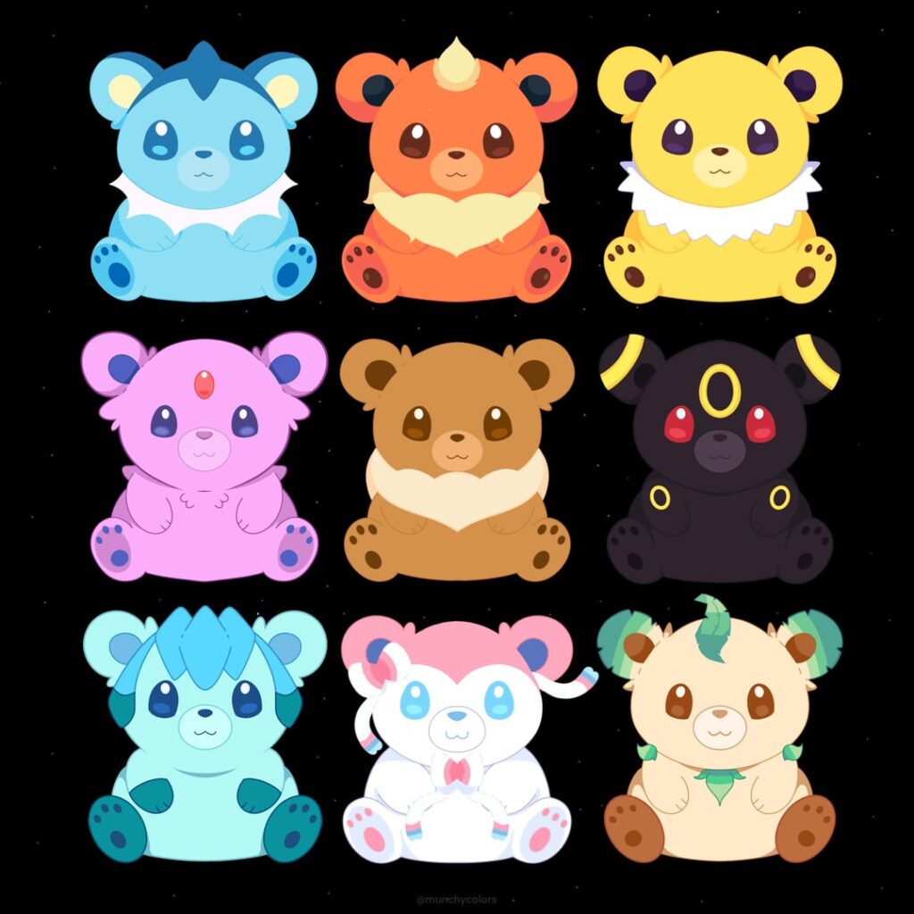 Eeveelutions as Bears 🧸