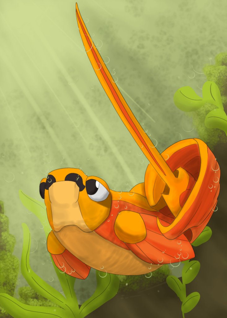 I just fakemonized my little fish and turn it a Pokémon TCG Card.