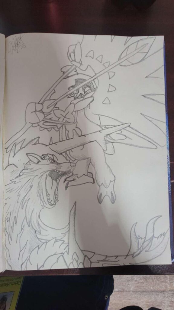 Drew Mega Samurott and Decidueye per request [OC]