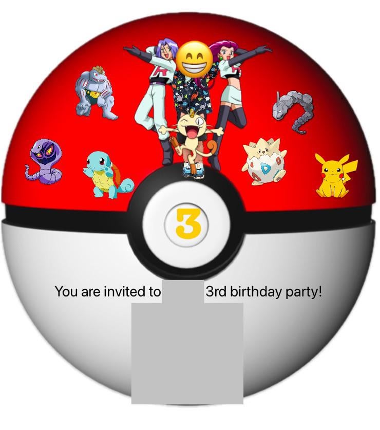 My Nephew is having a Pokémon Party. He likes Team Rocket.