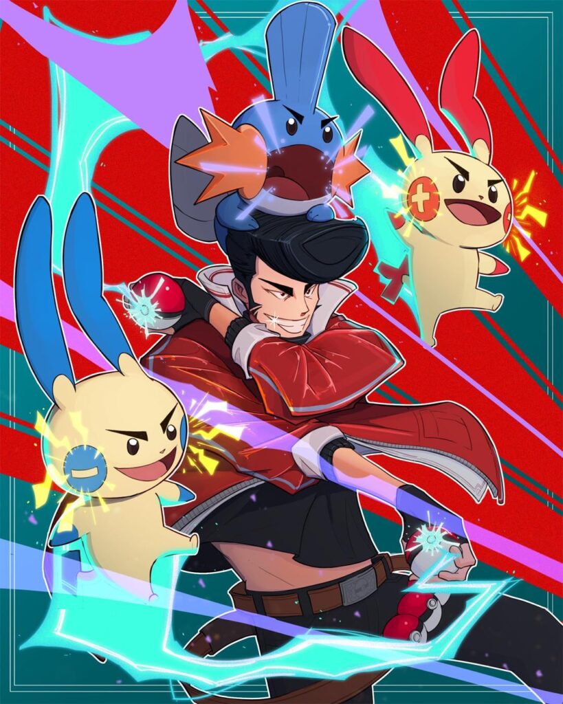Pokemon artwork that I did for myself :) Mudkip is my best boi!