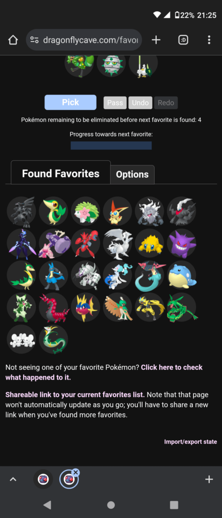 Not very original but did a favorites Pokémon "quiz" and got this