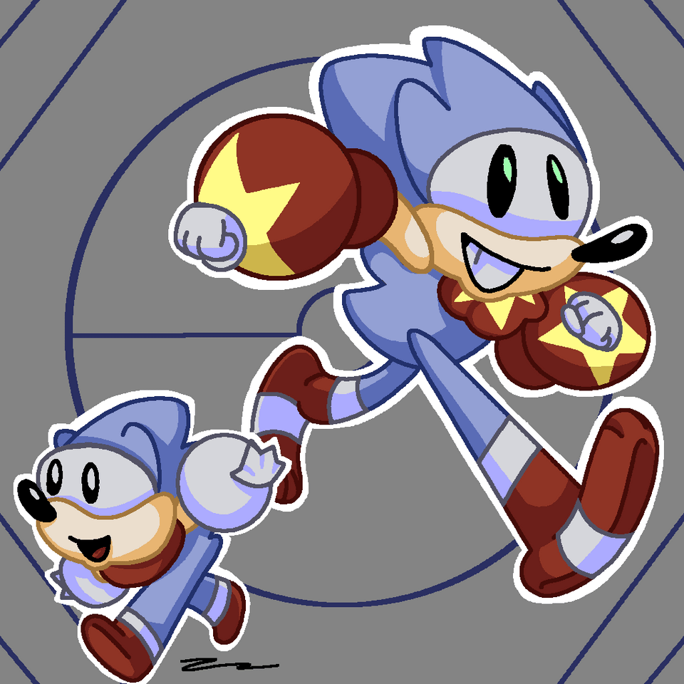 made some silly art of sonic as a pokemon let me know if I should continue this and also what there names and pokedex should be