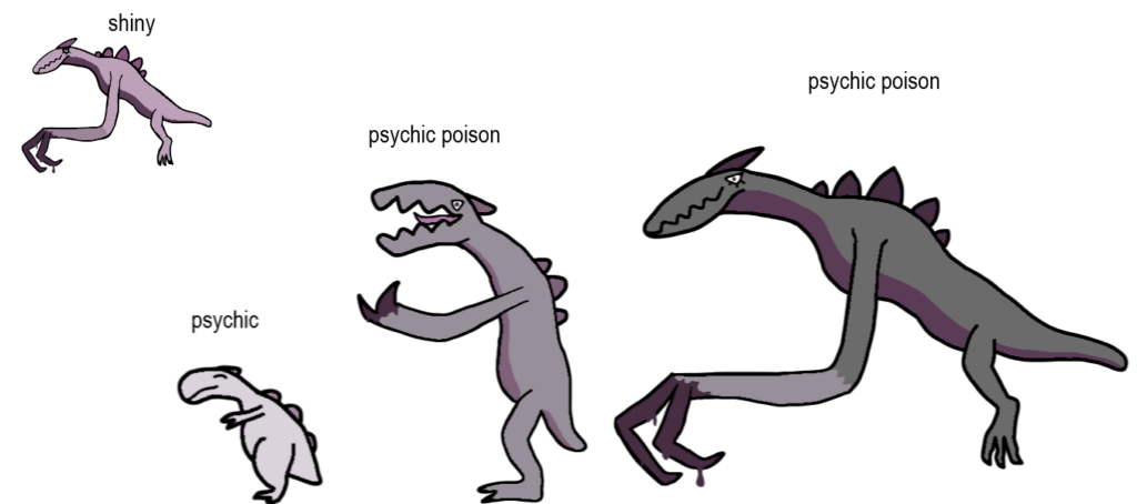 with almost no prior experience of drawing monsters, I now present to you spectraling, dusklaw and hypnora