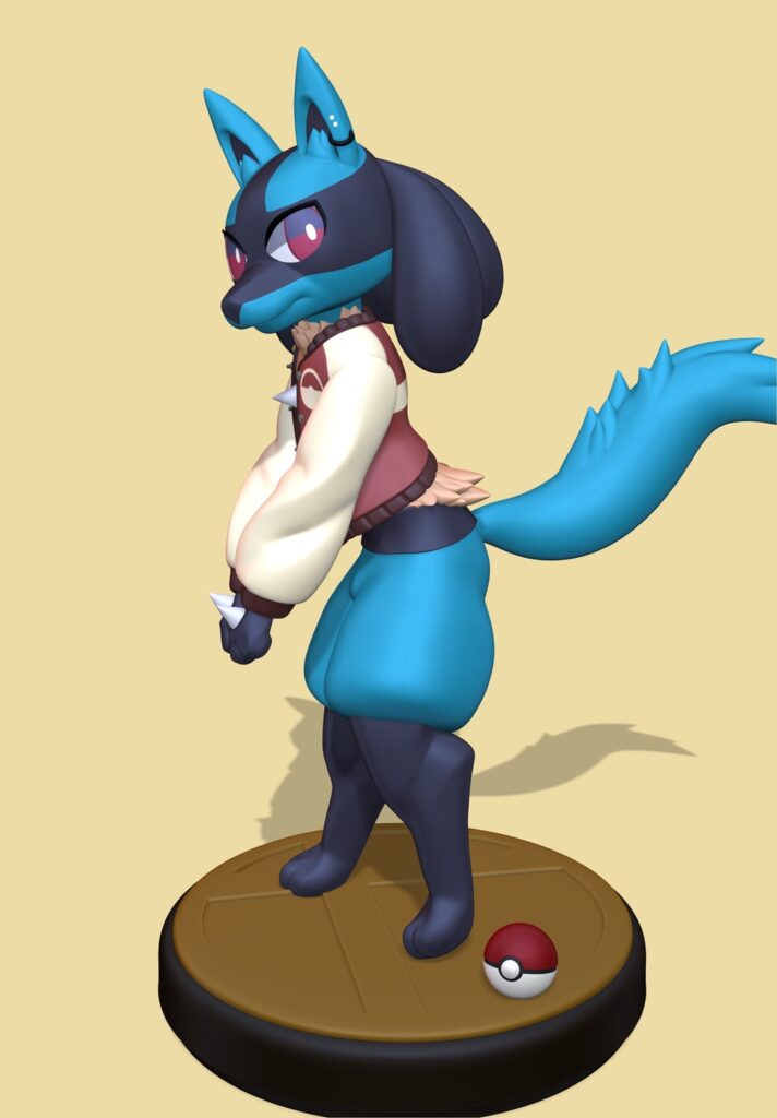 I made Lucario in zbrush, had a fun time making him even tho it was a pain, first time using zbrush lol