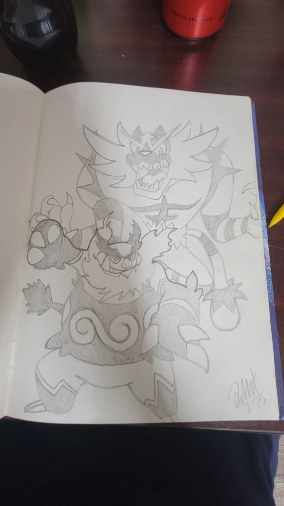 Drew my cousins favorite Pokémon just because today :)