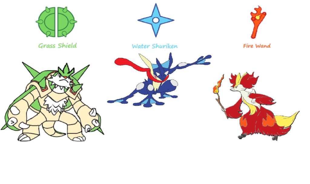 I made slight redesigns of the Kalos starters trio.