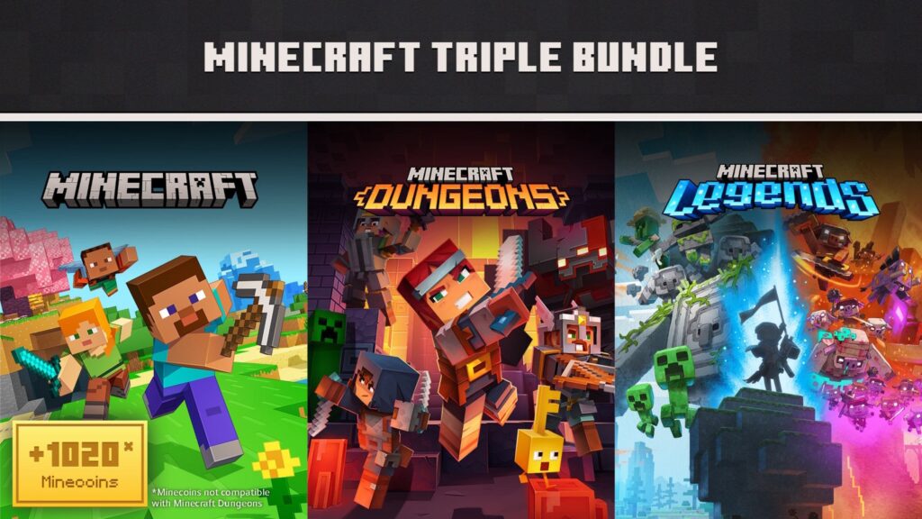 Minecraft Triple Bundle available now for Nintendo Switch