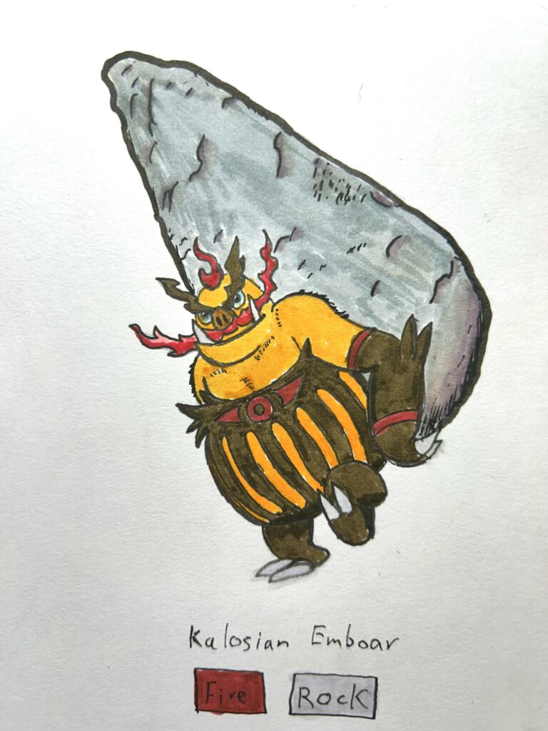 I had this idea for a Kalosian Emboar, I wonder how many will get the reference?