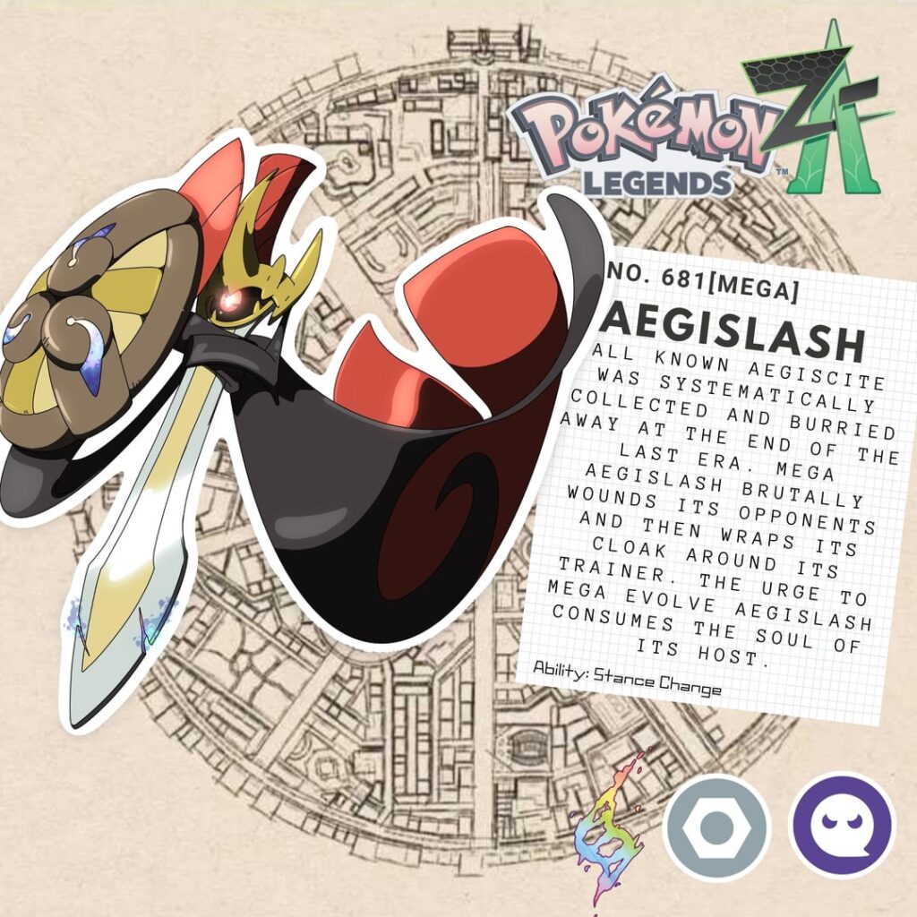 Edgelord of Edgelords here is Mega Aegislash for whoever still needs a favorite! This popped off and Im really stoked for it! I hope you have at least half the headcannon lore I have for it! Let me know who is next in the voting link!