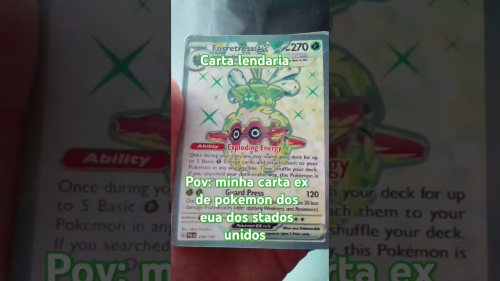 minha carta dos eua pokemon ex forretress