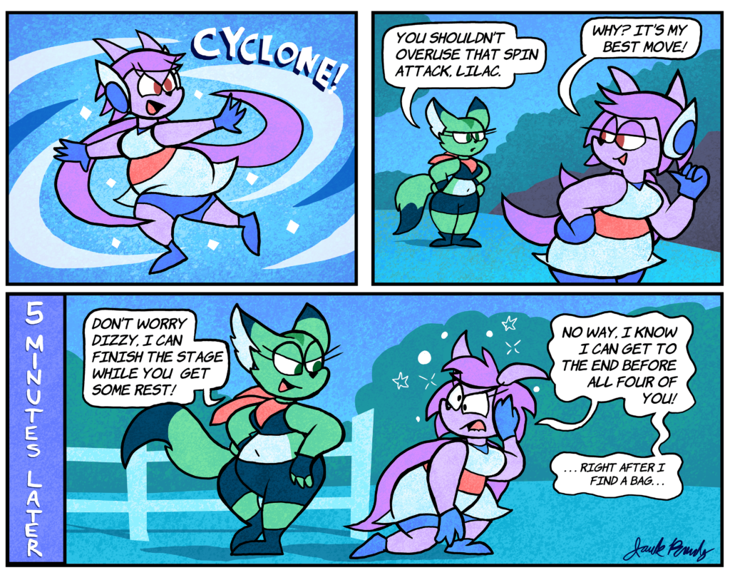 Did a comic inspired by two of my favorite Switch Indies, Freedom Planet 1 and 2!