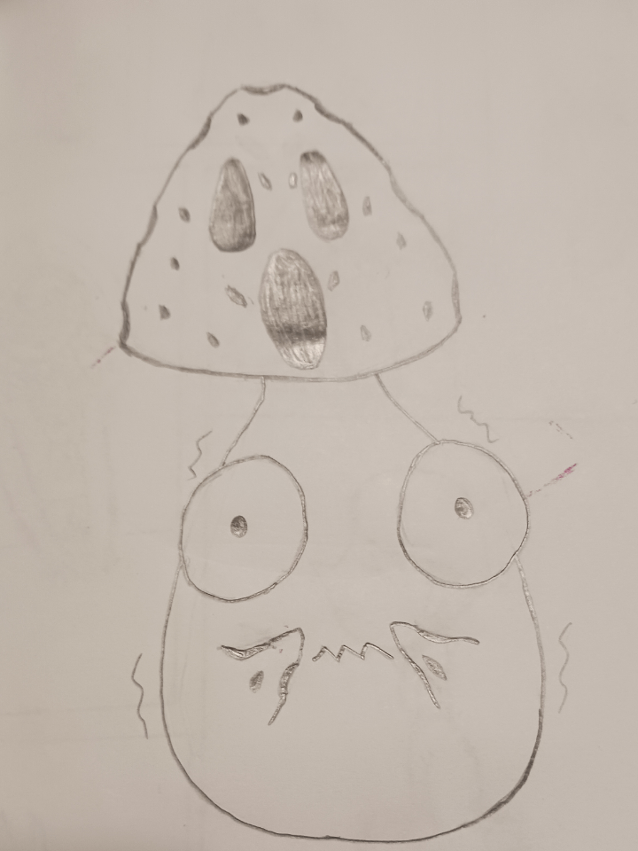 I was trying to make a cute moral mushroom fakemon but I'm not sure it looks like a pokemon what do you all think, any criticism is welcome