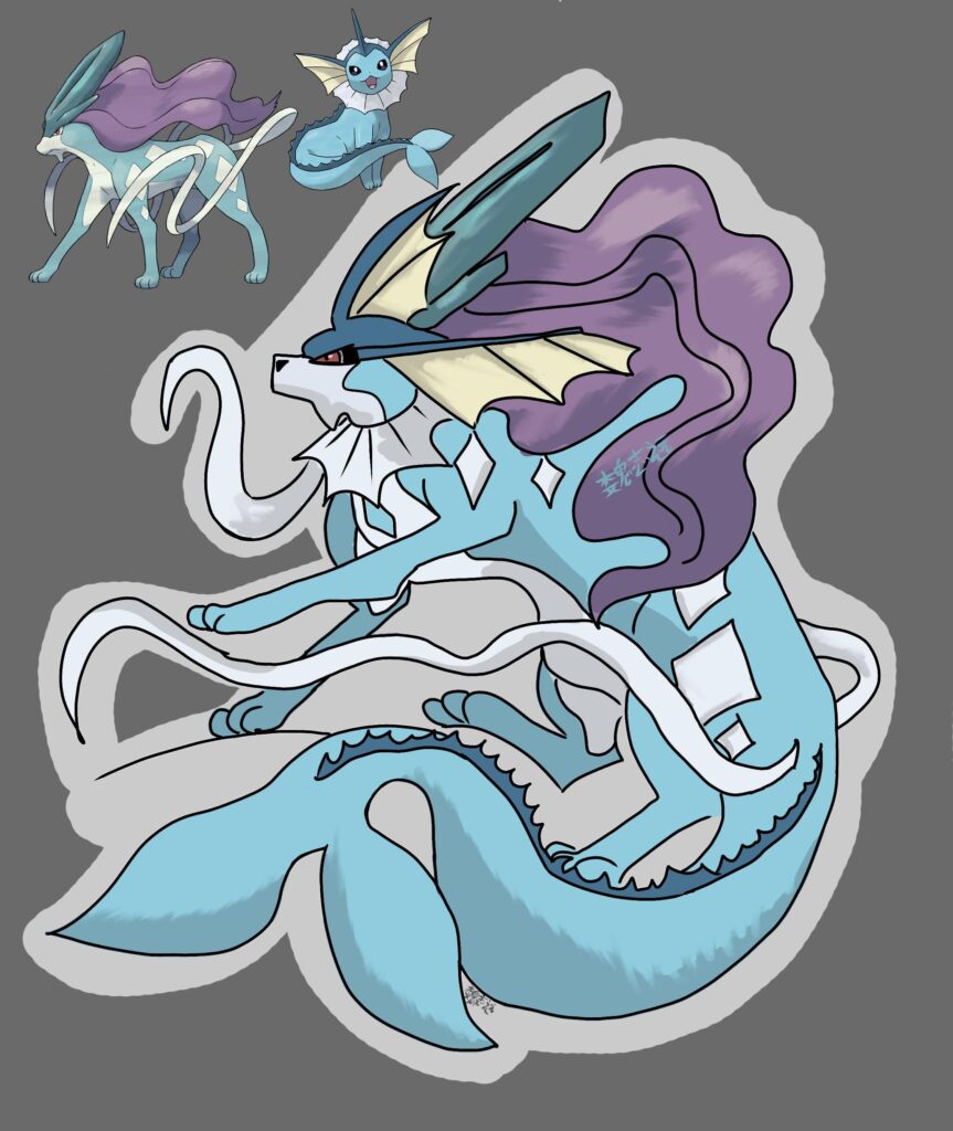 What if Ho-Oh made Suicune look more like Vaporeon?