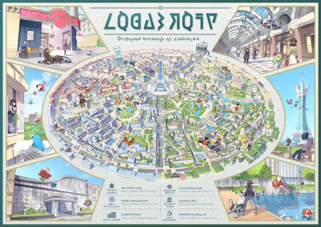 Full look at the map of Lumiose City in Pokémon Legends Z-A