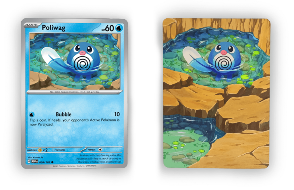 I painted a Poliwag Common Card 💧