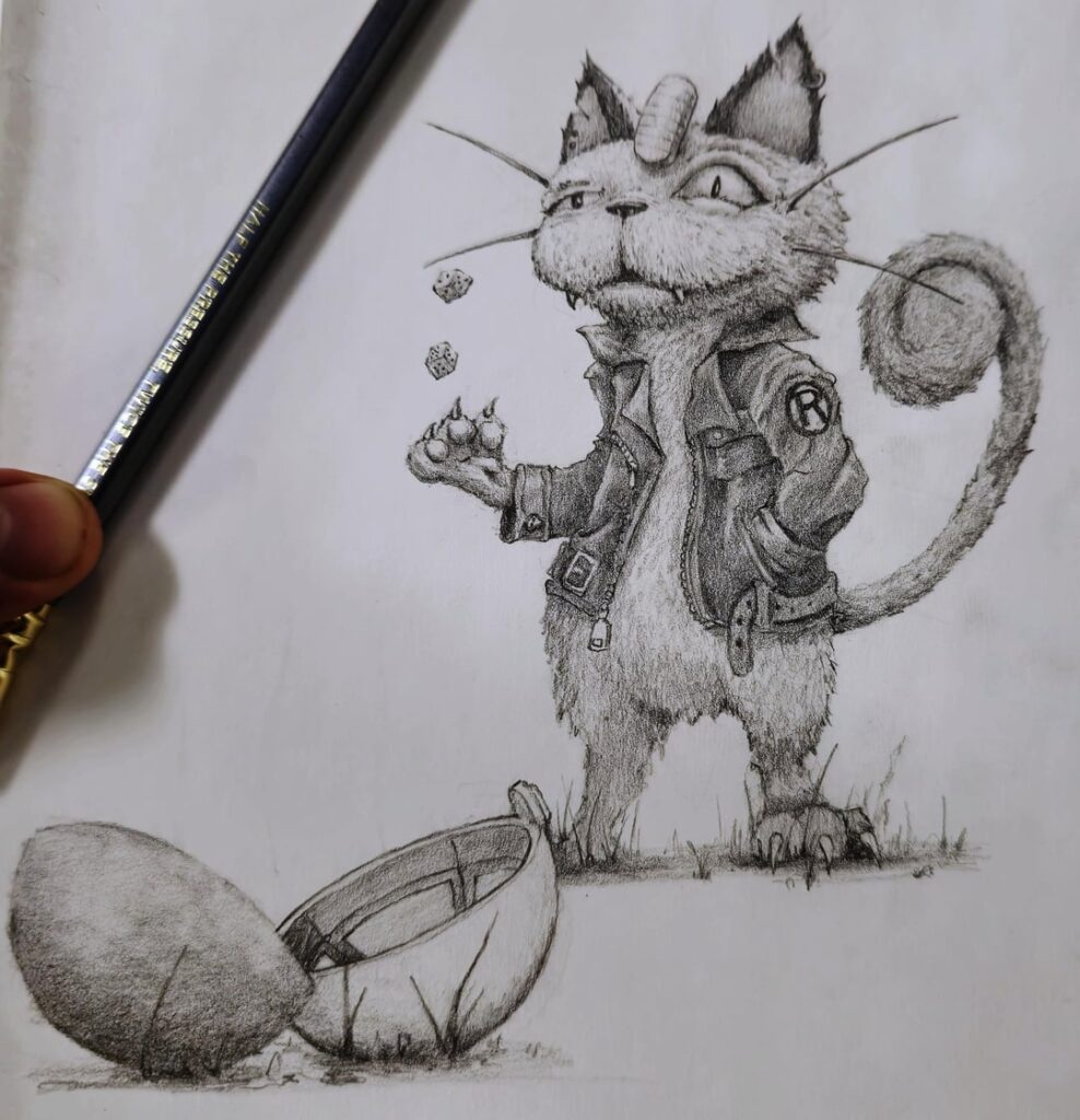 I thought y'all would like my Meowth drawing I made yesterday.