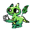 Here are my custom grass starters + shinies! Their names are Camoo, Camoora and Kareloo