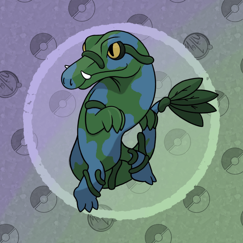 Crocouflage the Ambush Pokémon! Recent Fakemon Commission I did.