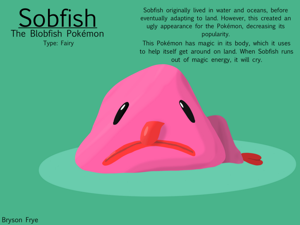 Sobfish And Bloberrot, The Blobfish And Heartsick Pokémon