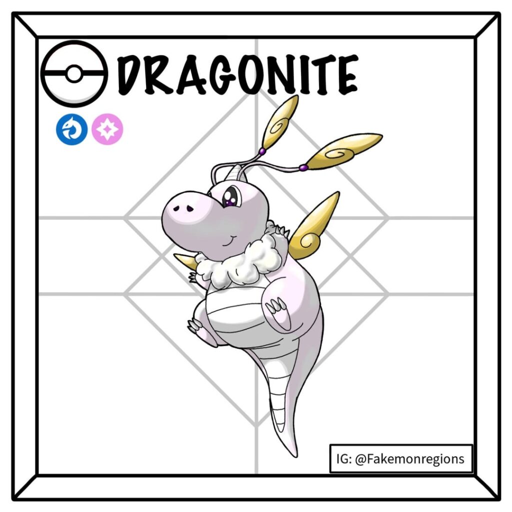 Regional Dragonite fakemon I tried😂