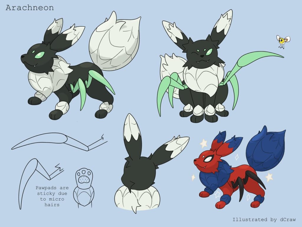 Meet Arachneon - the Bug-Type Eeveelution!