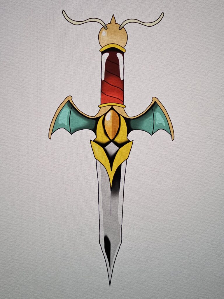 Dragonite Dagger Tattoo design I've been working on, thoughts?