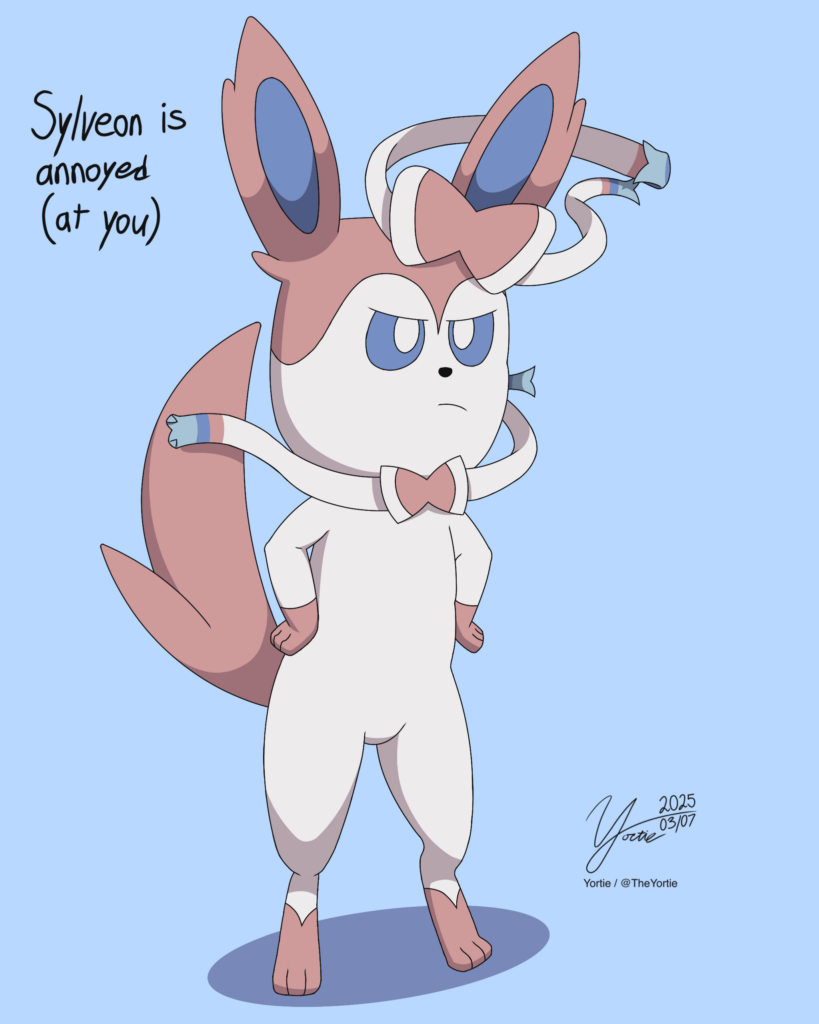 I drew an annoyed Sylveon! [OC]