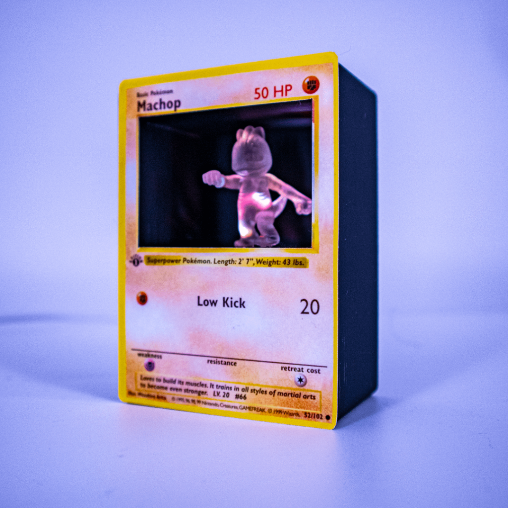 Built a 3D-Printed Machop Pokémon Card – Thoughts? [OC]