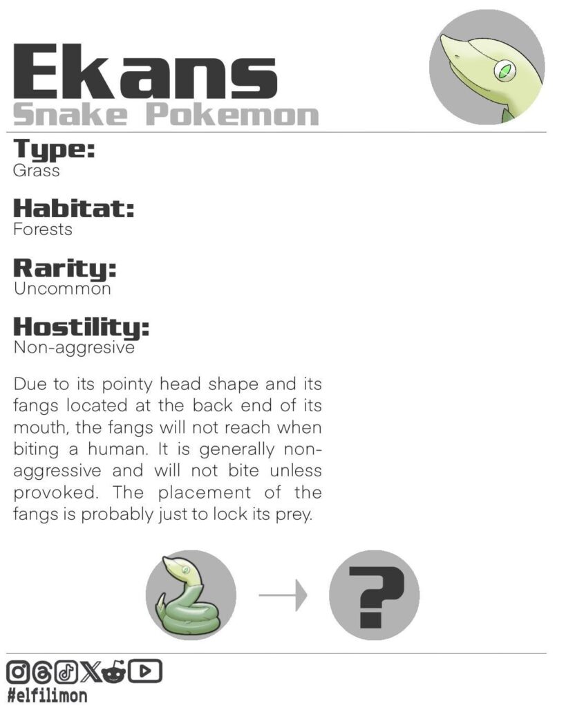 What if Ekans have Regional Variants of every type? Introducing Grass-Type Ekans!