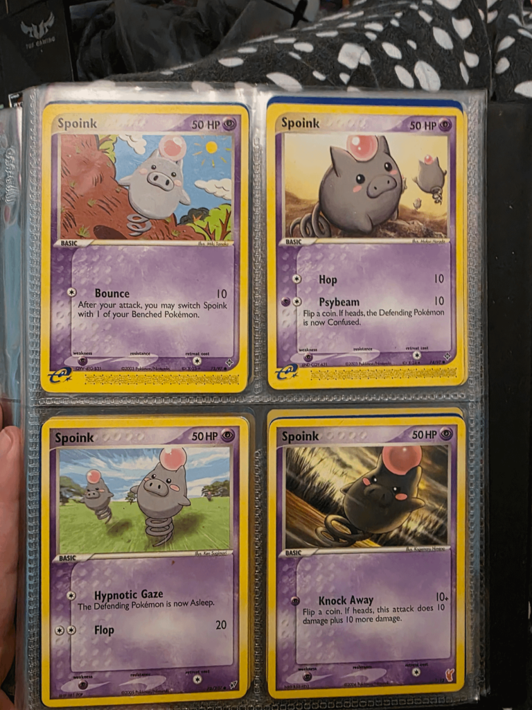 I have collected every regular English Spoink Card (and a couple of holos)