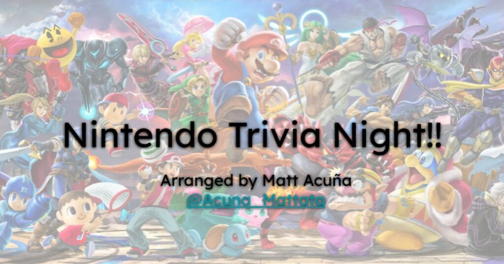 I hosted a big 100-question Nintendo Trivia Night for my friends , and I want to share my presentation with others! (ROUND 3)