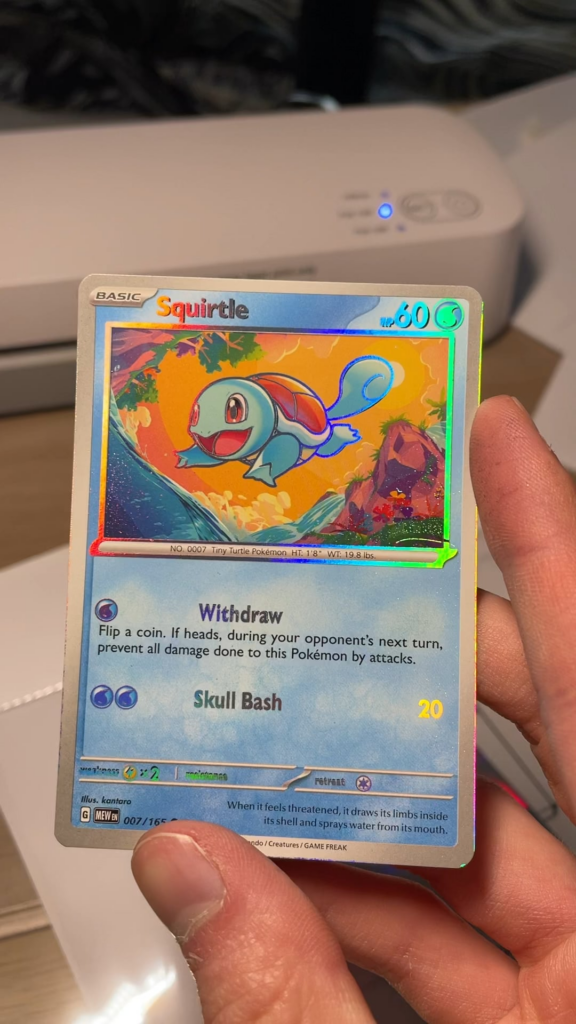 I foiled a non holo squirtle card
