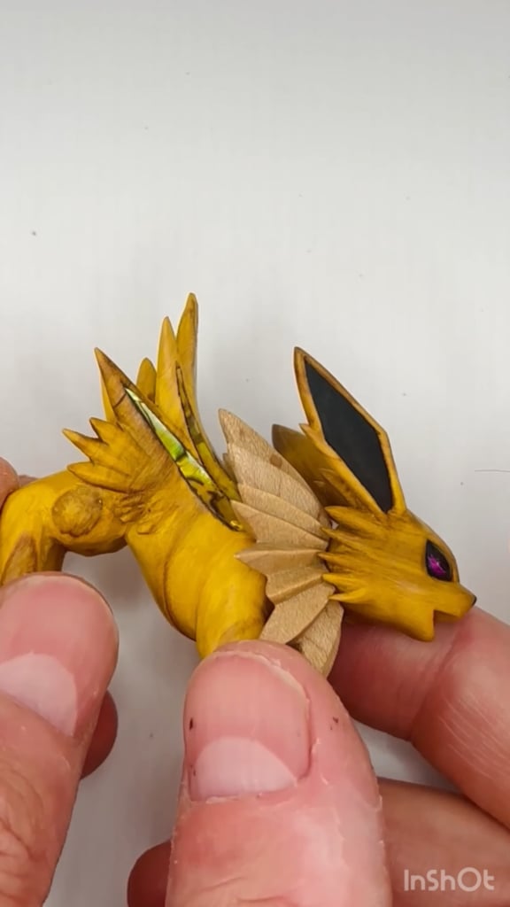 Hand carved Jolteon!
