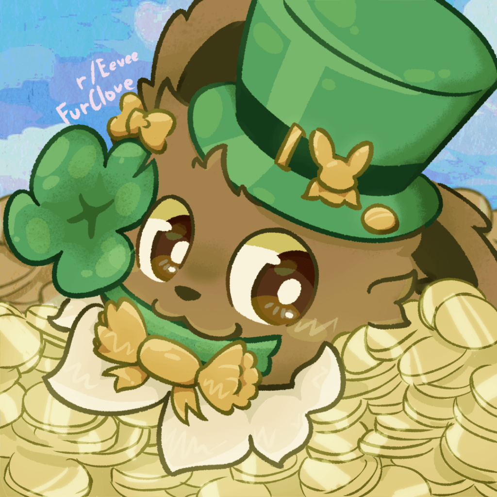 [OC] Happy St. Patrick's day Eevee fans!