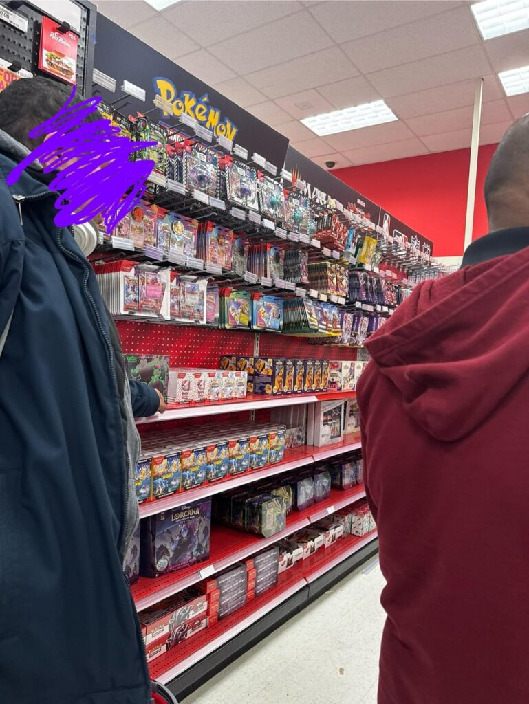 After waiting for hours, scalpers cut me at Target but I ended pulling two of my personal chase cards😭🙏🏽(confronted them and everyone behind complained to manager but it didn’t work…)