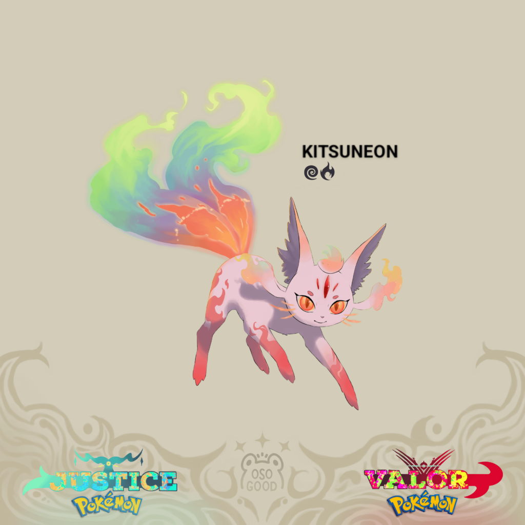 KITSUNEON the Fox fire Pokémon