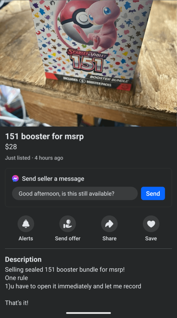 Saw the title "for msrp" then this description...
