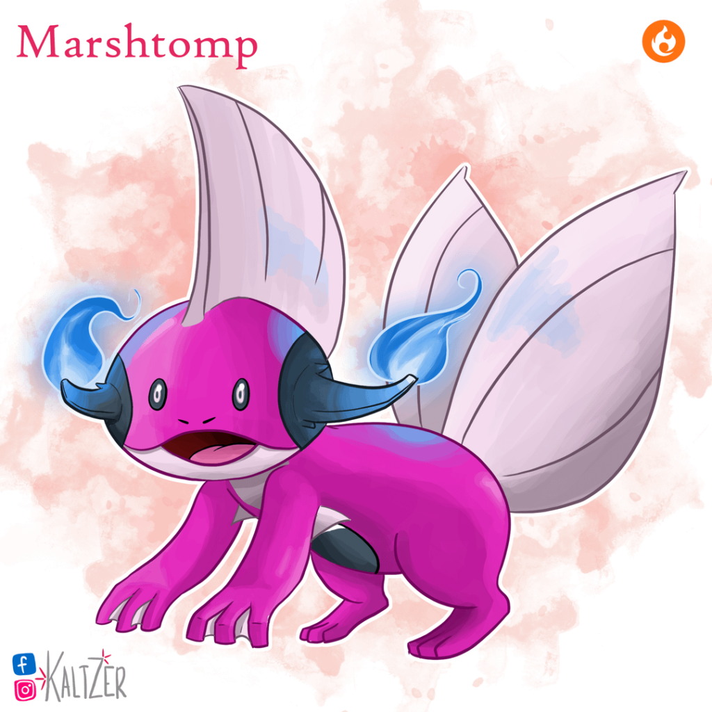 I drew a Marshtomp (and Mudkip) variant!