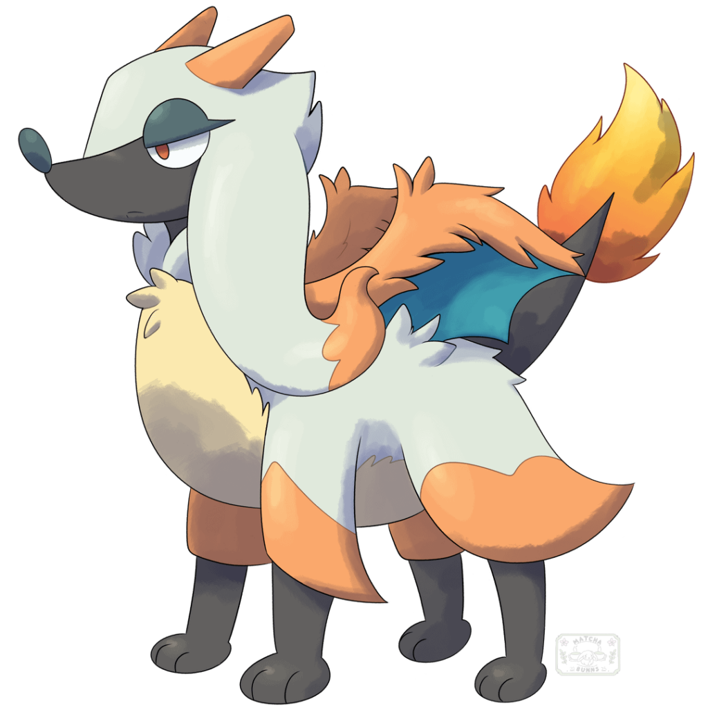 I had a cursed dream last night that Pokémon Legends ZA had a Charizard form Furfrou so I had to draw it while practicing Mt fakemon style