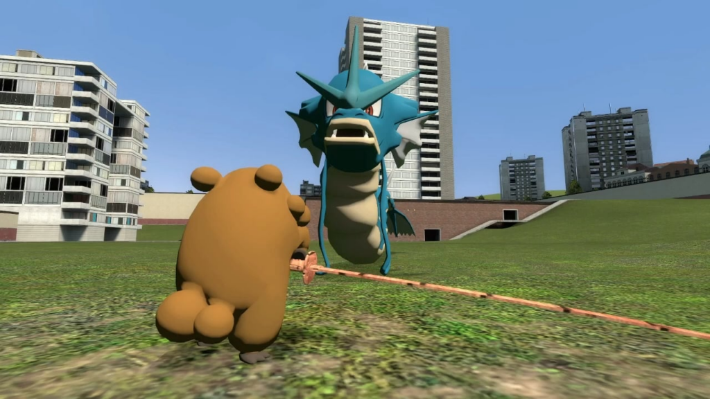bidoof vs gyarados but monster hunter style gmod animation [ OC ]