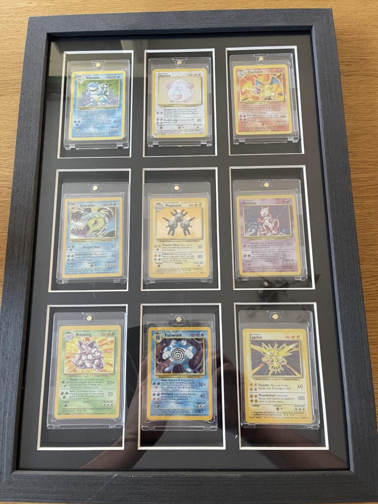 Decided to get my nails old childhood cards framed. Looking for ideas to make them pop