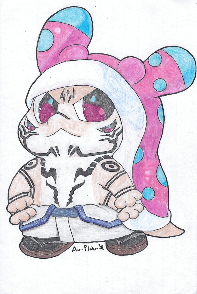 Fanart of Snugooi cosplaying as Sukuna for Lockstin and Giodude1580[By: Au-Plau-Se (Me)]