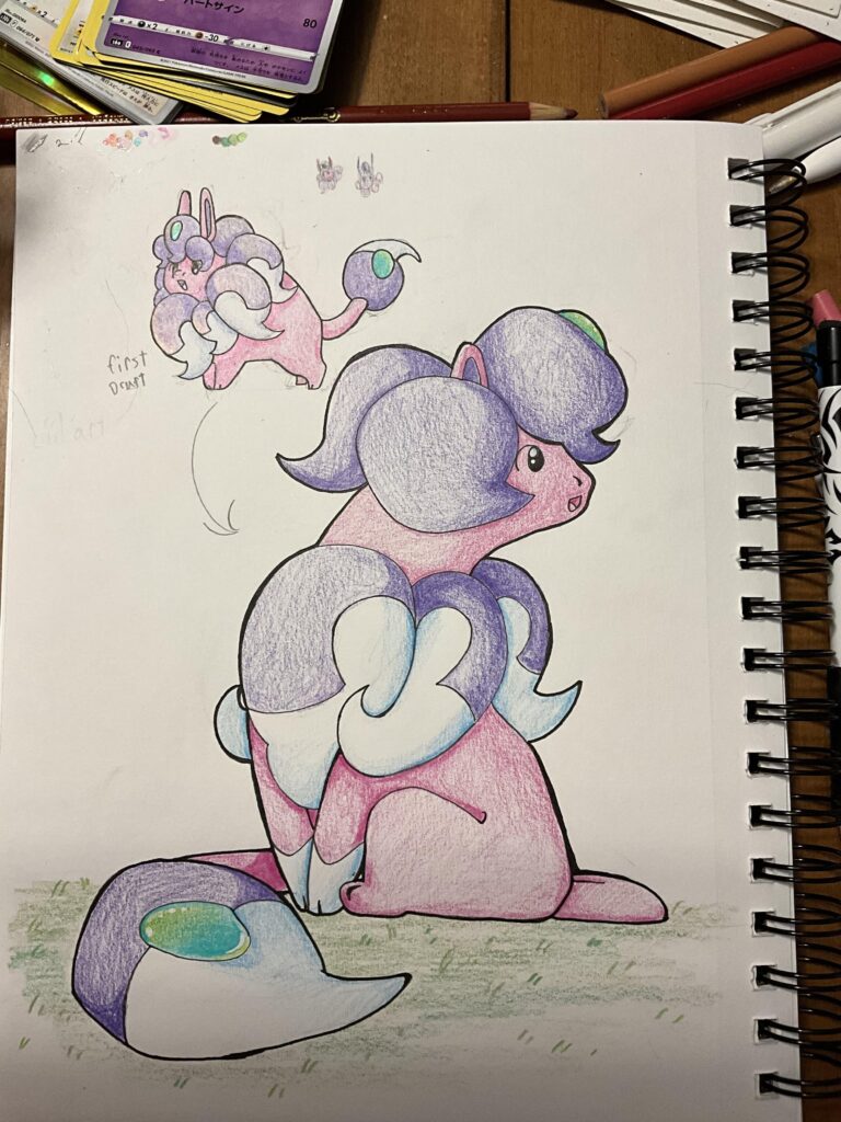 I did some traditional art I still haven’t named her