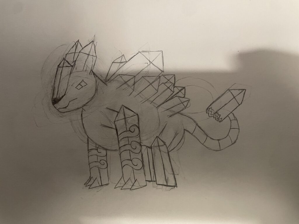 I need a name for a mythical cat that is based around a gimmick called omega