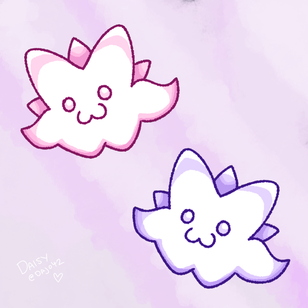 Floatus, the Grass/Dark type... It floats so serenely it makes you want to stay forever in idleness... To watch it float forever...