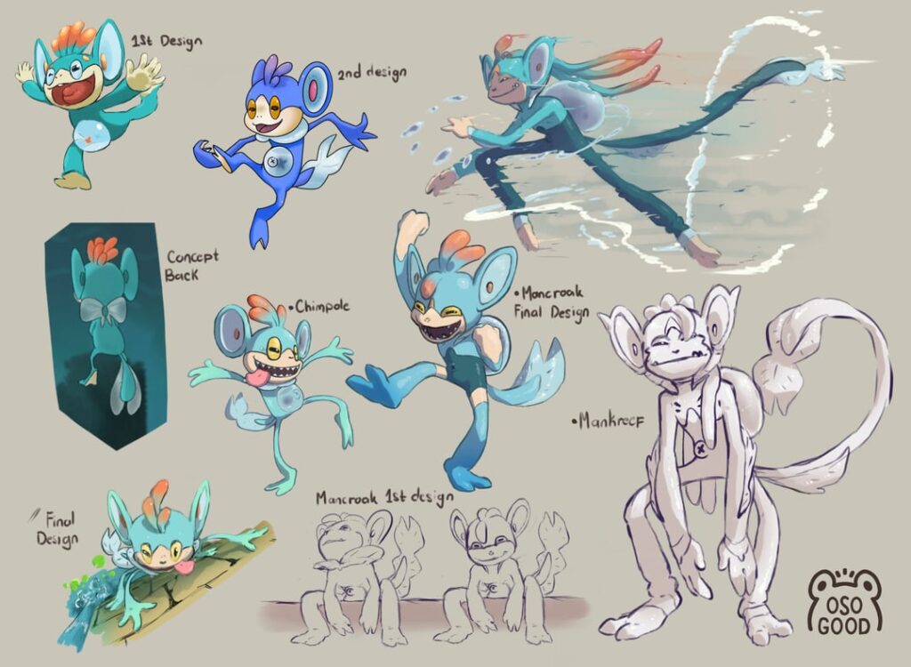 Maharlika region's Water type starter evolution line.